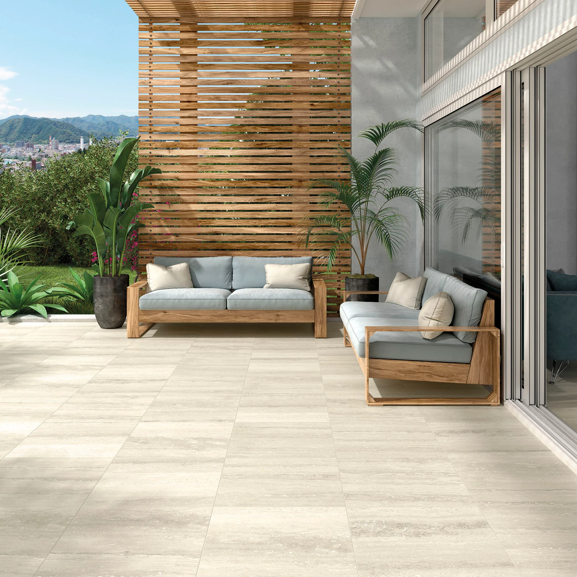 Pure Travertine Beige - Exterior amb - P6165R