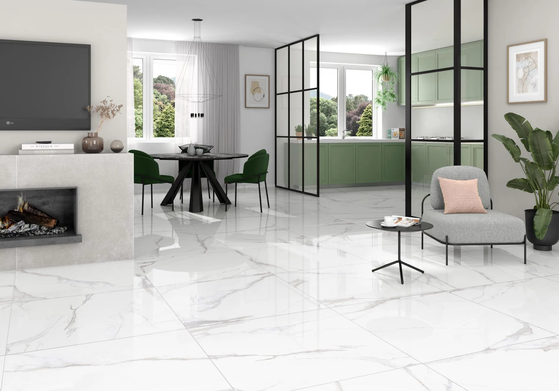 Portofino - marble look floor and wall tile, Pamesa