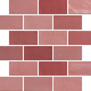New Zellige Blush Glossy - colour & design look wall tile in purple, Aleluia