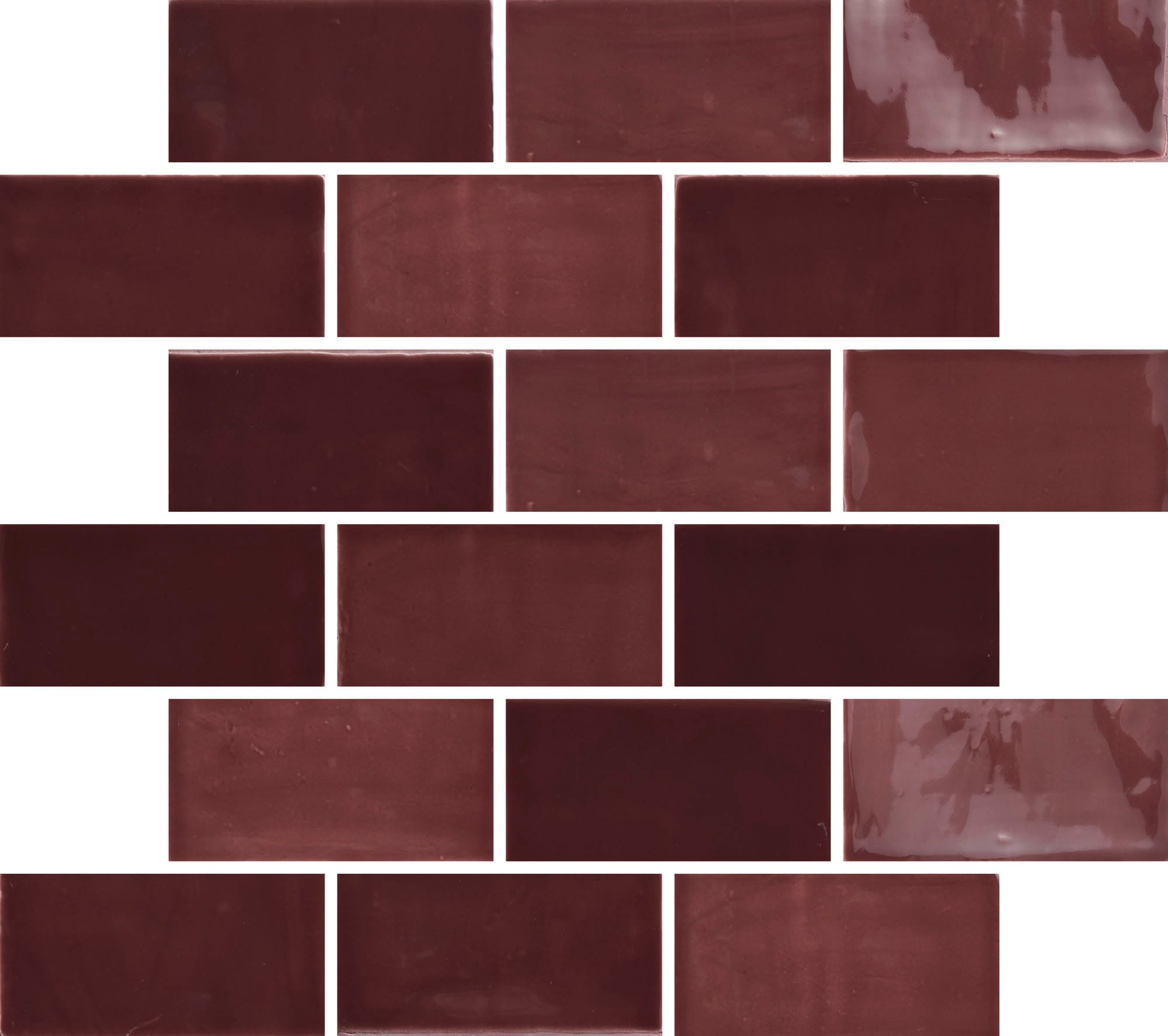 New Zellige Burgundy Glossy