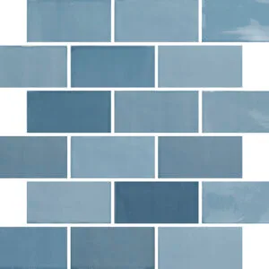New Zellige Sky Glossy - colour & design look wall tile in blue, Aleluia